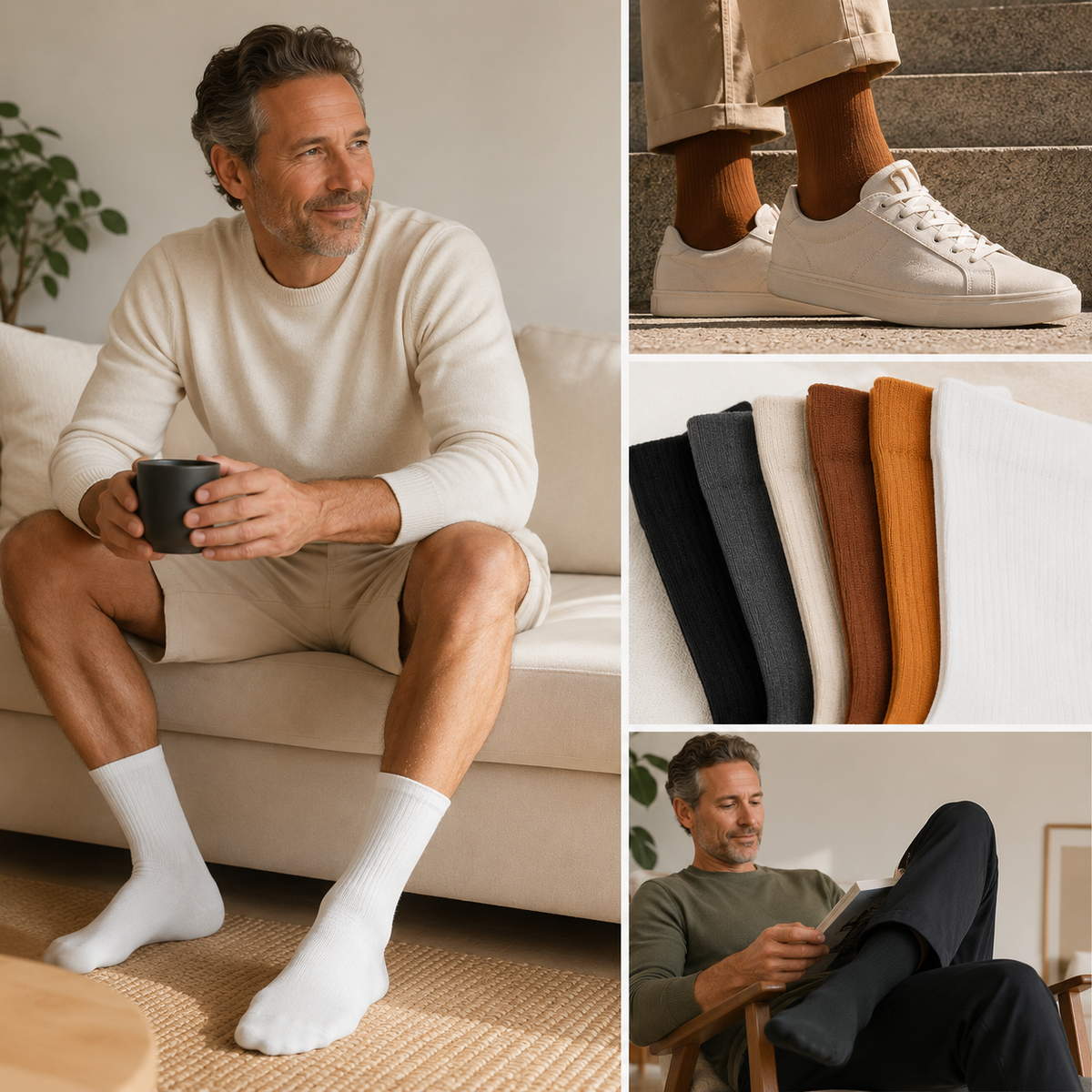 SLCOMFORT™ Calcetines de Algodón 100% Natural 6 Pares