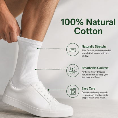 SLCOMFORT™ Calcetines de Algodón 100% Natural 6 Pares